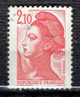 2,10 F Rouge Type Liberté D'après Le Tableau "La Liberté Guidant Le Peuple"  De Delacroix - Unused Stamps