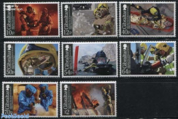 Gibraltar 2015 Fire & Rescue Service 8v, Mint NH, Sport - Transport - Diving - Automobiles - Fire Fighters & Preventio.. - Buceo