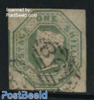 Great Britain 1847 1Sh, Used, Very Wide Margins, Somewhat Light Brown Spots, Used Stamps - Gebraucht