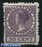 Netherlands 1928 30c, Sync. Perf. Different Perf. Right Above 1v, Unused (hinged) - Nuevos
