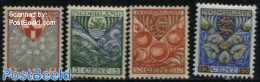 Netherlands 1926 Child Welfare 4v, Vertical WM, Unused (hinged), History - Nature - Coat Of Arms - Flowers & Plants - .. - Nuevos
