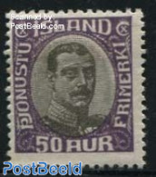 Iceland 1920 50A, On Service, Stamp Out Of Set, Unused (hinged) - Otros & Sin Clasificación