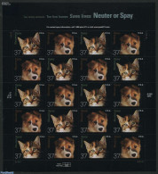 United States Of America 2002 Neuter Or Spay M/s, Mint NH, Nature - Cats - Dogs - Unused Stamps