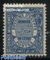 Egypt (Kingdom) 1926 15M, On Service, Stamp Out Of Set, Mint NH - Servizio