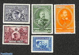 Romania 1931 50 Years Kingdom 5v, Unused (hinged), History - Kings & Queens (Royalty) - Nuevos