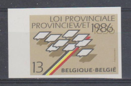 Belgique Non Dentelé 1986 2231 Carte Stylisée De Belgique Et Des Neuf Provinces - 1941-1960
