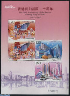 Hong Kong 2017 Return To China S/s, Joint Issue China, Mint NH, History - Transport - Various - Flags - Aircraft & Avi.. - Neufs