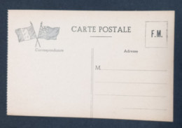 Carte De Franchise Militaire Illustrée Deux Drapeaux ( France Et Marine Royale Britannique) - Oorlog 1939-45