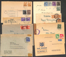 Germany, Federal Republic 1946 Lot With 10 Post-war Postal History Covers Or Cards Deutsche Post, Postal History - Cartas & Documentos