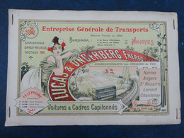 BUVARD NANTES ANGERS LUCAS UNDERBERG ENTREPRISE GENERALE DE TRANSPORT DEMENAGEMENT LOT DE 5 TRES RARE PRESENTATION - Transports