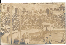 Carte Photo  J.A.BEDOUIN - NIMES   D'une Corrida - Corrida