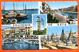 34 SETE Souvenir De Sete Multivues 1961 Flamme - Sete (Cette)