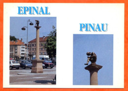 88 EPINAL Multivues Statue Pinau L Enfant à L épine Carte Vierge TBE - Epinal