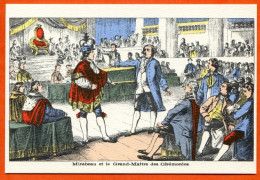 CP Mirabeau Et Grand Maitre Cérémonies Histoire REVOLUTION FRANCAISE Image Epinal Carte Vierge TBE - Histoire