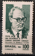 C 538 Brazil Stamp President Of Italy Saragat Glasses 1965 - Otros & Sin Clasificación