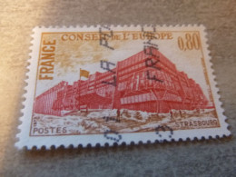 Strasbourg - Bâtiment Conseil Europe - 80c. - Yt Ts 53 - Ocre, Brun-orange, Rouge - Oblitéré - Année 1977 - - Usados