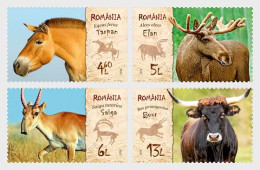 Romania 2024 - Extinct Species From The Fauna Of Romania A Set Of Four Postage Stamps MNH - Nuovi