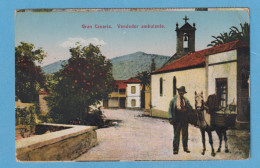 1070 SPAIN ESPAÑA GRAN CANARIA VENDEDOR AMBULANTE RARE POSTCARD - Gran Canaria