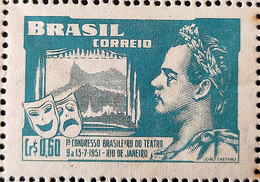 C 265 Brazil Stamp Brazilian Theater Congress Joao Caetano Dos Santos 1951 2 - Altri & Non Classificati