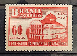 C 257 Brazil Stamp Centenary Amazonas Province Theater Architecture 1950 - Otros & Sin Clasificación