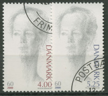 Dänemark 2000 Königin Margrethe II. 60. Geburtstag Zeichnung 1238/39 Gestempelt - Usado