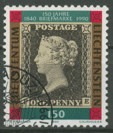 Liechtenstein 1990 150 Jahre Briefmarken MiNr.1 Großbritannien 986 Gestempelt - Usati