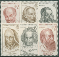 Tschechoslowakei 1970 UNESCO Persönlichkeiten 1922/27 Postfrisch - Unused Stamps