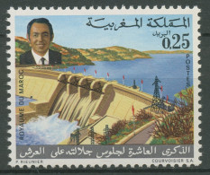 Marokko 1971 König Hassan II. Staudamm 680 Postfrisch - Marruecos (1956-...)