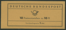 Bund 1960 Heuss (fluor. Papier) Markenheftchen MH 6 E R1 Postfrisch - Altri & Non Classificati