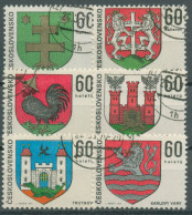 Tschechoslowakei 1971 Wappen Stadtwappen 1994/99 Gestempelt - Usados
