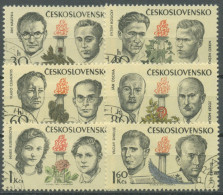 Tschechoslowakei 1973 Persönlichkeiten Widerstandskämpfer 2126/31 Gestempelt - Used Stamps