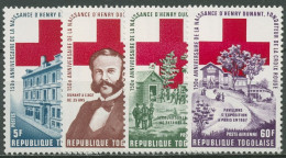 Togo 1978 150. Geburtstag Henri Dunant Rotes Kreuz 1318/21 A Postfrisch - Togo (1960-...)