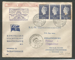 Netherlands .Amsterdam Central Station To Johannesburg South Africa..1949........................................Box 10 - Covers & Documents