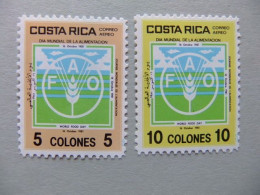 89 COSTA RICA 1981 / DIA MUNDIAL De La ALIMENTACION FAO / YVERT PA 838 / 839 ** MNH - Alimentazione