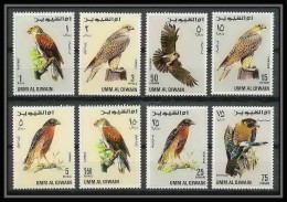 066 - Umm Al Qiwain - MNH ** Mi N° 225 / 232 A Oiseaux (rapaces) Birds Of Prey  - Umm Al-Qiwain