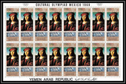 164g - YAR (nord Yemen) MNH ** N° 878 A Gold Tableau (tableaux Painting) MEXICO 68 Raphael Feuilles (sheets) - Religion