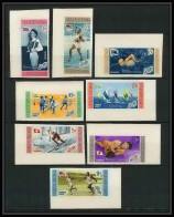 209a Dominicana Mi MNH ** N° 660 / 667 B Non Dentelé (Imperf) Jeux Olympiques (olympic Games MELBOURNE Ski Swimming - Estate 1956: Melbourne