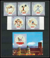 200b Fujeira MNH ** Mi N° 673 / 677 Bloc 53B Non Dentelé (Imperf) Jeux Olympiques (olympic Games) MUNICH 72 Escrime - Summer 1972: Munich