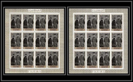 365g - Fujeira MNH ** Mi N° 366 A/B American Usa President Eisenhower Feuilles (sheets) Non Dentelé (Imperf) - Fujeira