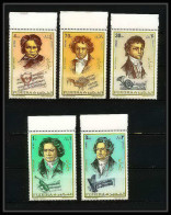 399 - Fujeira MNH ** Mi N° 732 / 736 A Musique (music) Ludwig Van Beethoven Composer - Fujeira