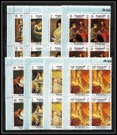 487c Fujeira MNH ** N° 276 / 283 A Tableau (tableaux Painting) Letter Writing Week Vermeer - Corot - Gainsborough  - Fujeira