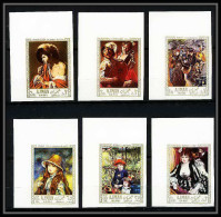 475a Ajman MNH ** N° 209 / 214 B Tableau (tableaux Painting) Terbrugghen Renoir Coin De Feuille Non Dentelé Imperf - Ajman