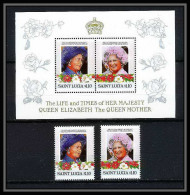 544a Saint Lucia (sainte Lucie) MNH ** Bloc Queen Mother Elizabeth The Life And Times Of Her Majesty - St.Lucia (1979-...)