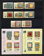 536a Ajman MNH ** N° 45 / 52 B + Blocs 3 / 4 B Non Dentelé (Imperf) Postage Stamp Exhibition London 1965 (london) - Postzegels Op Postzegels