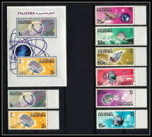 715a Fujeira MNH ** Mi N° 70 / 77 A + Bloc 4 A Espace Space Research Satellites Probes Explorer Vanguard Lunik Relay  - Asie