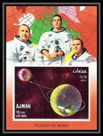 699 Ajman - MNH ** Mi N° 68 B Trajactory Of Apollo 8 Espace (space) Lovell Anders Borman Non Dentelé (Imperf) - Asie