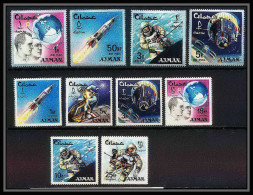 685a Ajman - MNH ** Mi N° 93 / 102 A Espace Space Research Gemini Mercury Atlas Booster - Azië