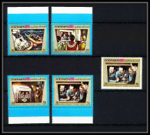 758a Yemen Kingdom MNH ** Mi N° 805 / 808 A Bloc 167 A Apollo 11 First Manned Moon Landing Espace (space) - Azië