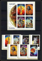 732f Fujeira MNH ** Mi N° 449 / 455 B + Bloc 23 B Non Dentelé (Imperf) Apollo 12 Titan Espace (space) - Fudschaira