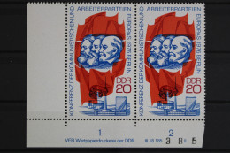 DDR, MiNr. 2146, Waag. Paar, Ecke Li. Unten DV II, Postfrisch - Nuevos